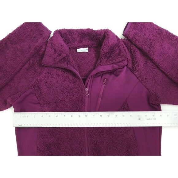 Columbia Women's Large By The Lake Plush Fleece Full Zip Jacket Coat Purple - Picture 9 of 11